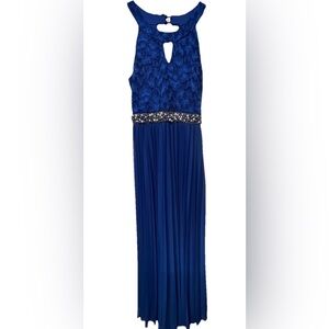 Speechless Royal Blue Kids Dress with Pearl Accents